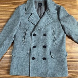 J. Crew Grey Double Breasted Peacoat